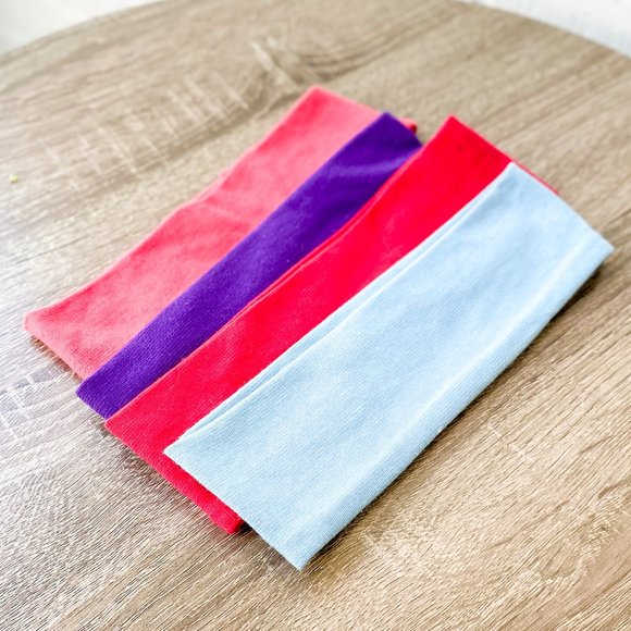 Accessories - Pack of 4 Solid Cloth Headbands